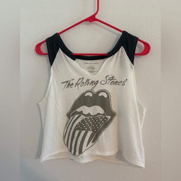 American Eagle Rolling Stones Raglan Cropped Tank NWT - Picture 5 of 10
